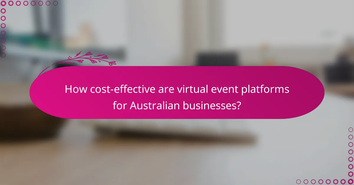 How cost-effective are virtual event platforms for Australian businesses?