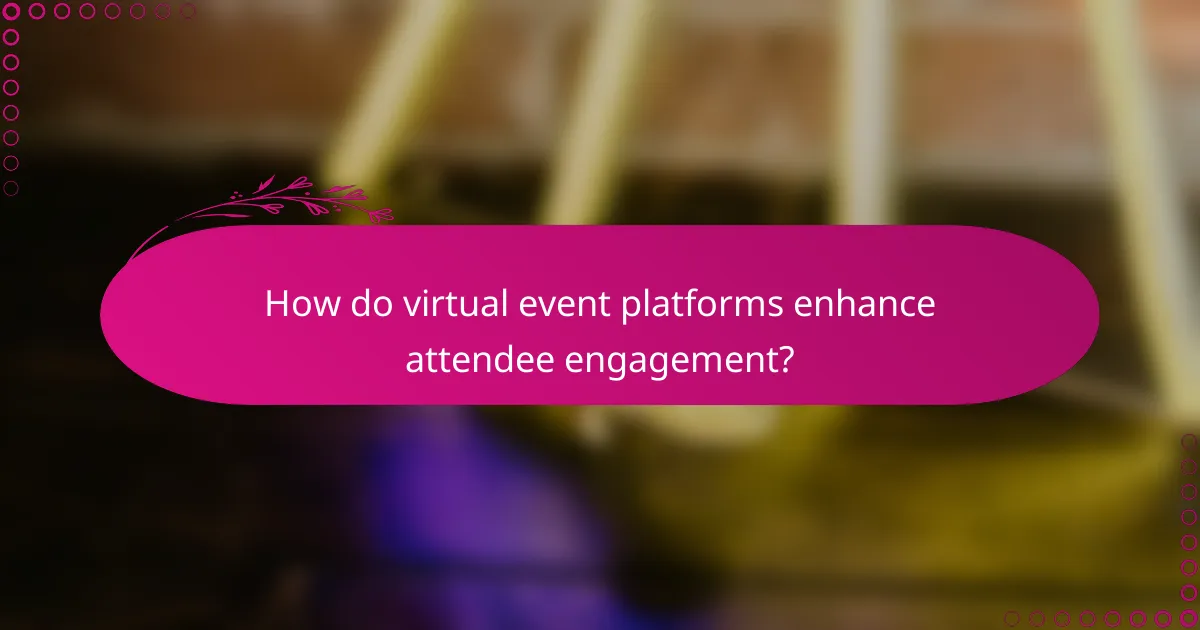 How do virtual event platforms enhance attendee engagement?