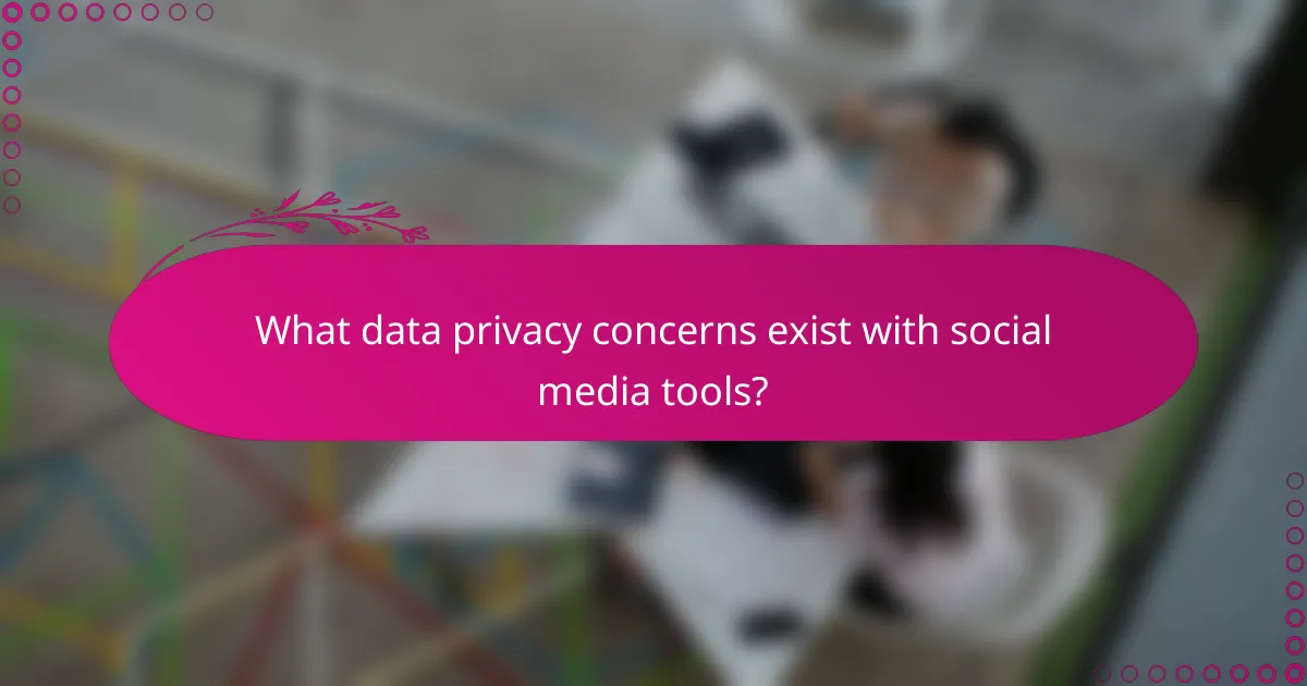 What data privacy concerns exist with social media tools?
